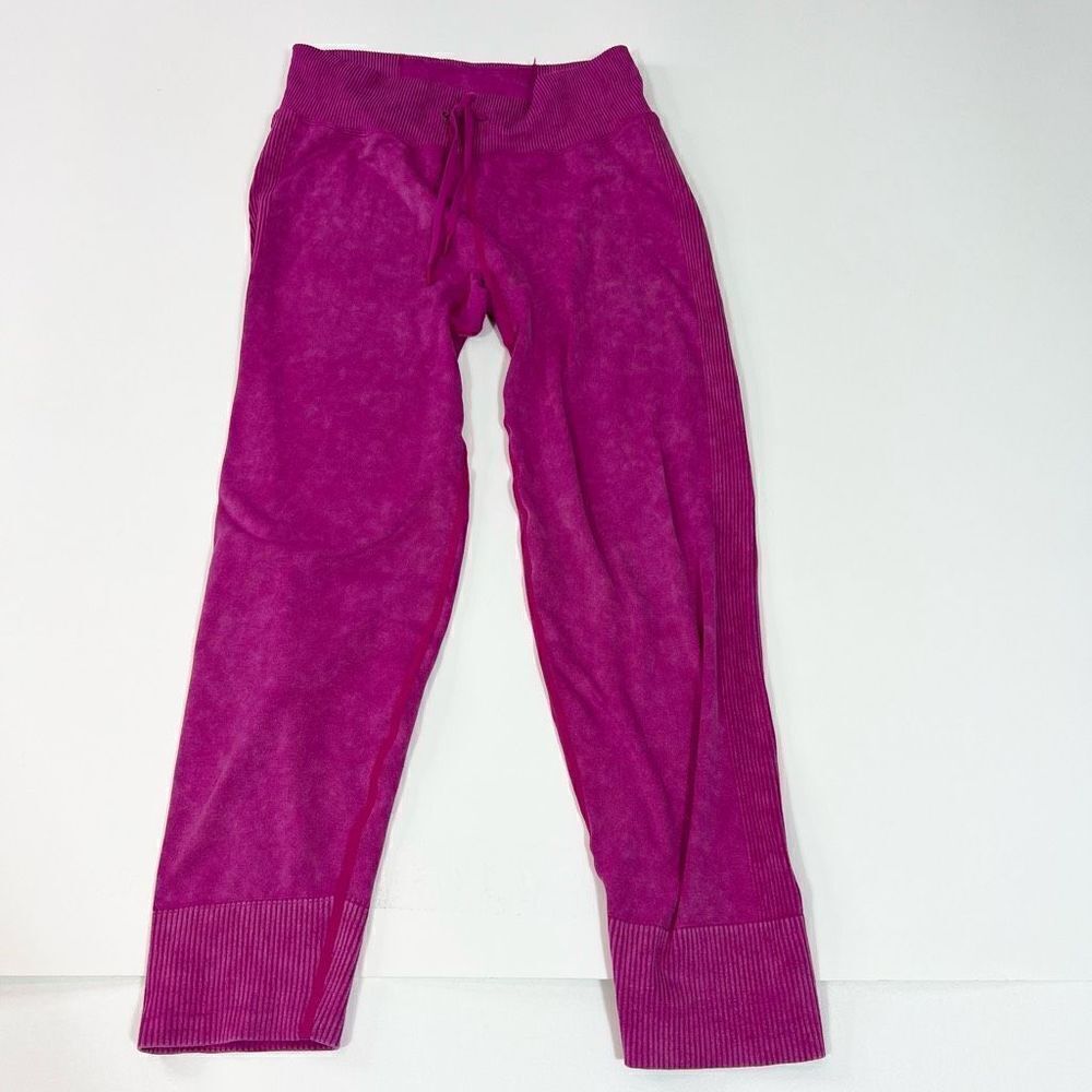 Pink Active Jogger Leggings Women's XL High Rise Seamless Ribbed Activewear